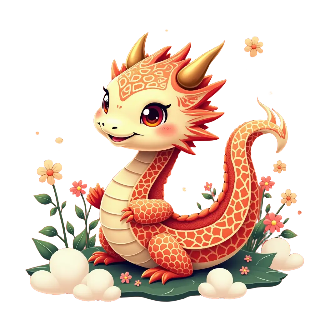 Charming Dragon in the Garden